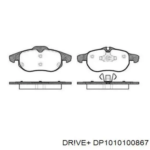 Передние тормозные колодки DP1010100867 Dr!ve+