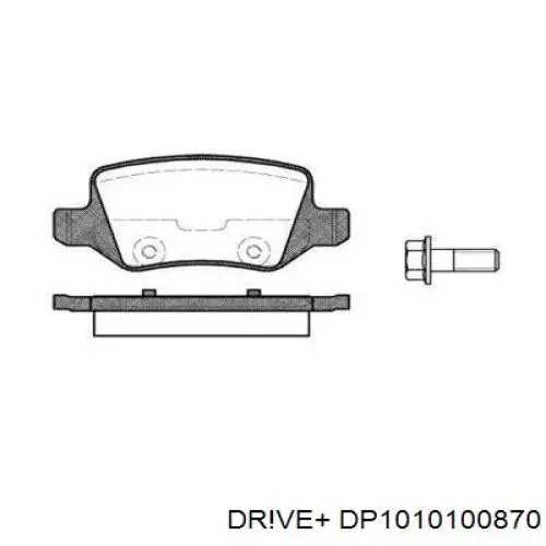 Задние тормозные колодки DP1010100870 Dr!ve+