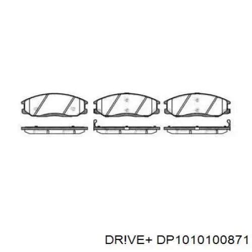 Передние тормозные колодки DP1010100871 Dr!ve+