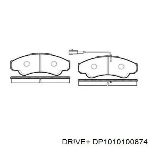 Передние тормозные колодки DP1010100874 Dr!ve+