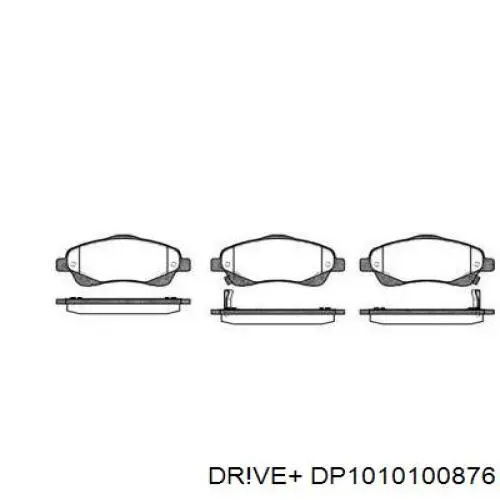 Передние тормозные колодки DP1010100876 Dr!ve+