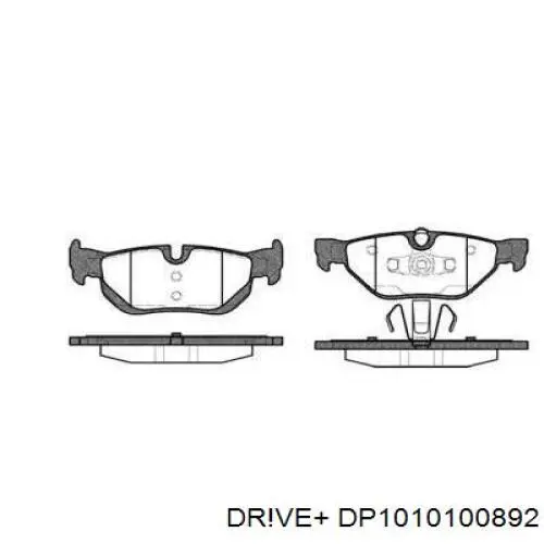 Задние тормозные колодки DP1010100892 Dr!ve+