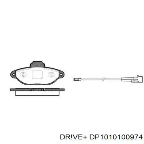 Передние тормозные колодки DP1010100974 Dr!ve+