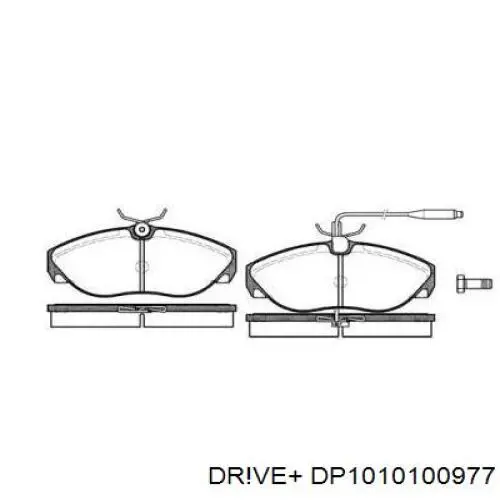 Передние тормозные колодки DP1010100977 Dr!ve+