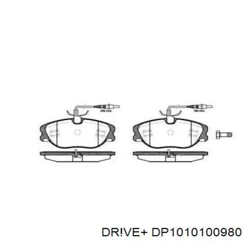 DP1010.10.0980 Dr!ve+ sapatas do freio dianteiras de disco