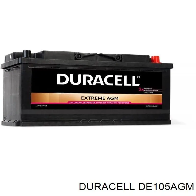 DE105AGM Duracell bateria recarregável (pilha)