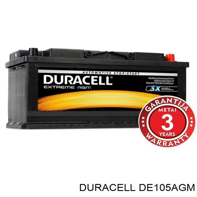 Аккумулятор автомобильный Duracell DE105AGM цена, от 298.81 USD