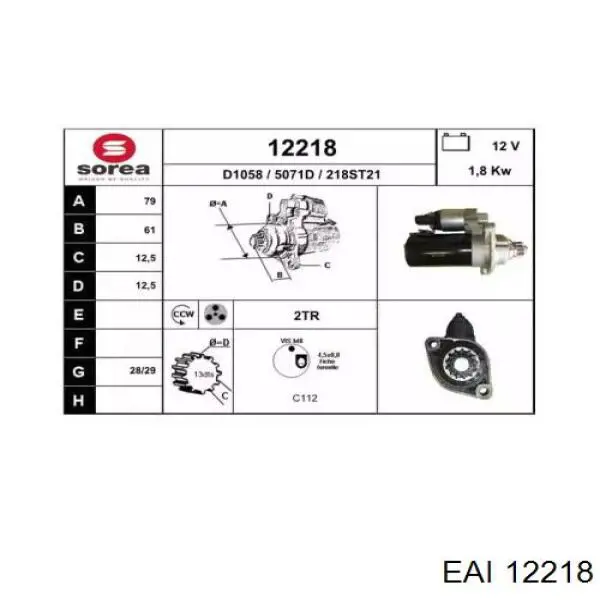 12218 EAI motor de arranco