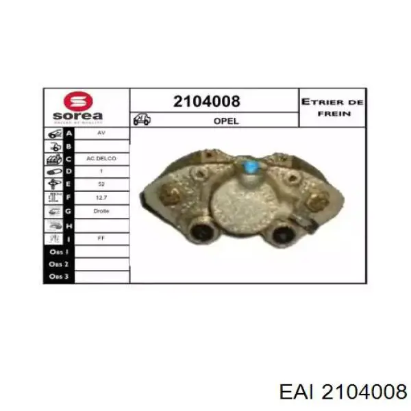 Суппорт тормозной передний левый 3167401 DRI