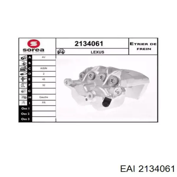 Суппорт тормозной передний левый 0986134108 Bosch