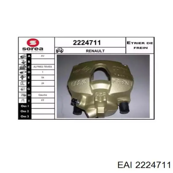 410110420R Renault (RVI) суппорт тормозной передний левый