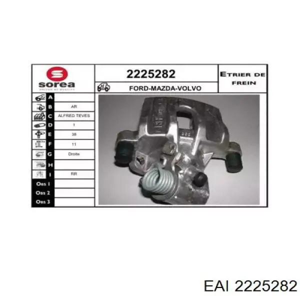 430922 ABS suporte do freio traseiro direito