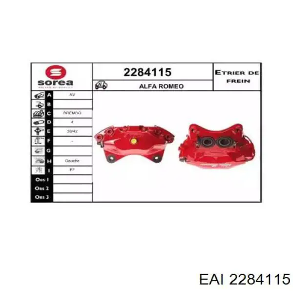 Суппорт тормозной передний левый 46454467 Fiat/Alfa/Lancia