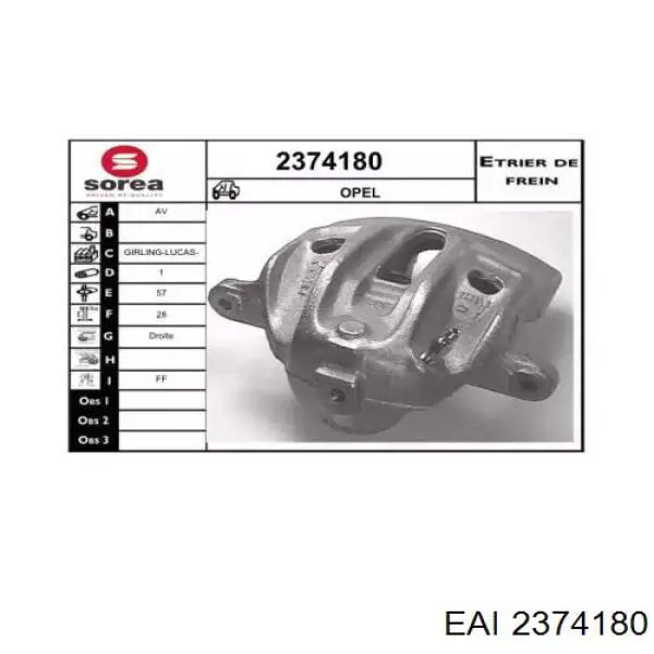 Суппорт тормозной передний правый 90444701 Peugeot/Citroen