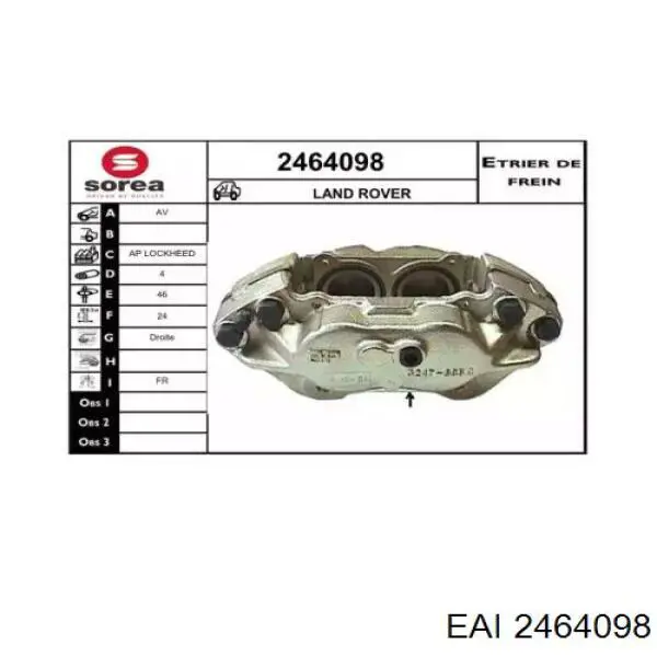 Суппорт тормозной передний правый 45SKV882 SKV