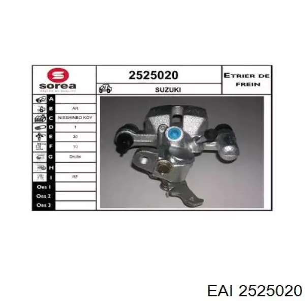 5540162G01 Suzuki suporte do freio traseiro direito