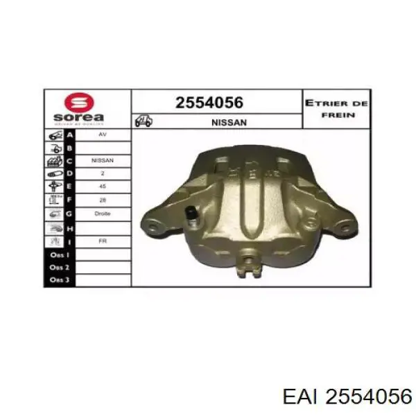 Суппорт тормозной передний правый F56153 Brembo