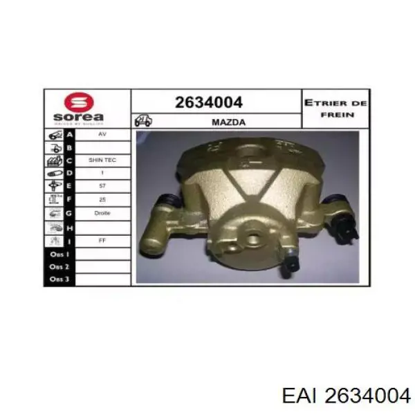 986135034 Bosch суппорт тормозной передний правый
