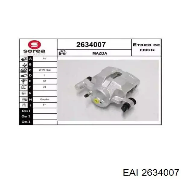 Суппорт тормозной передний левый 23SKV245 SKV