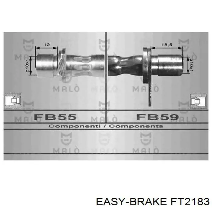 Шланг тормозной задний левый FT2183 Easy Brake