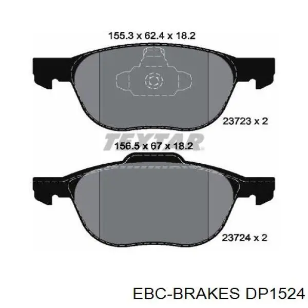 DP1524 EBC Brakes Колодки передние