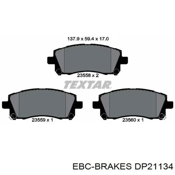 DP21134 EBC Brakes Колодки передние