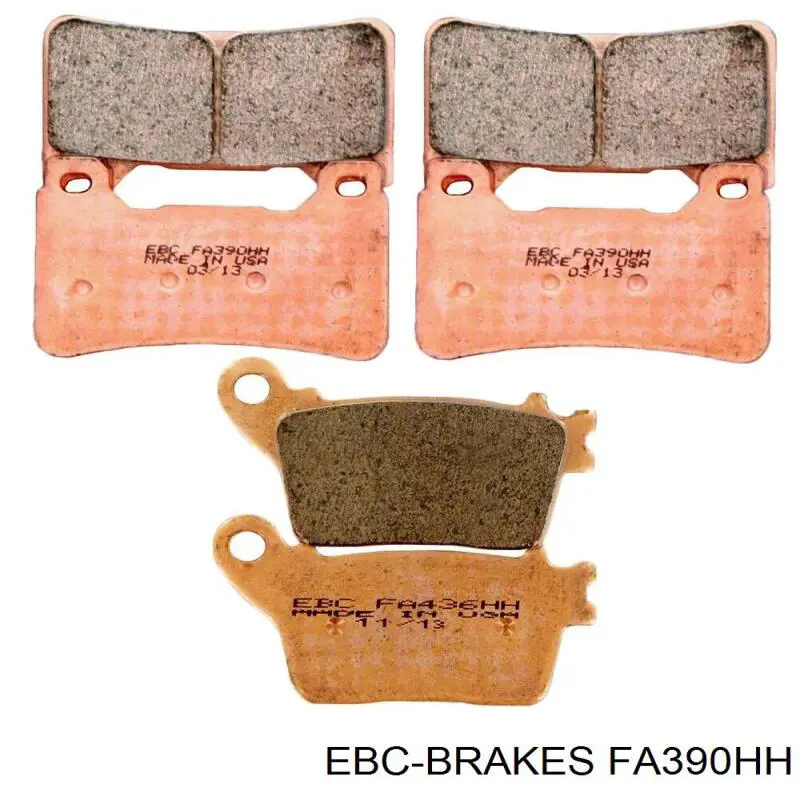 FA390HH EBC Brakes sapatas do freio dianteiras de disco