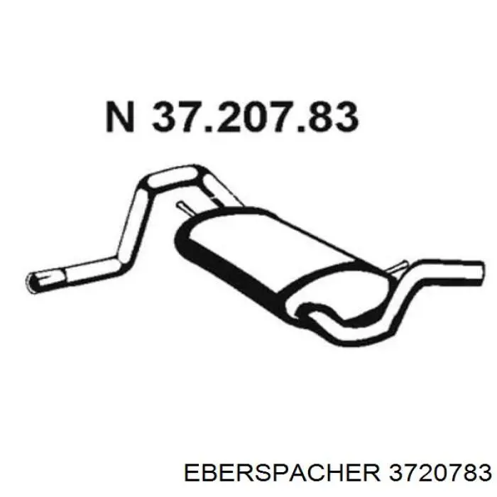 Глушитель задний 200107364R Renault (RVI)