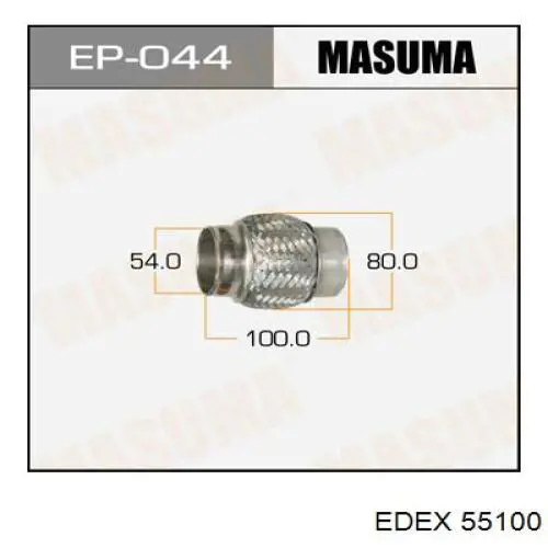 Гофра глушителя 55100 Edex