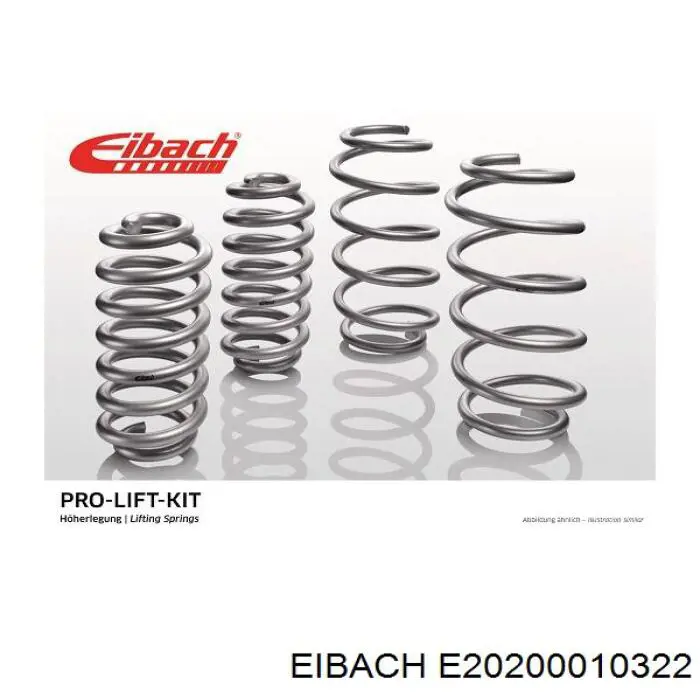 E20200010322 Eibach Комплект пружин подвески на авто