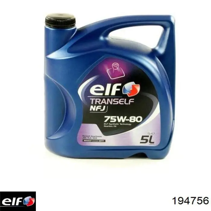  Масло трансмиссионное ELF TRANSELF NFJ 75W-80 GL-4+ 5 л (194756)