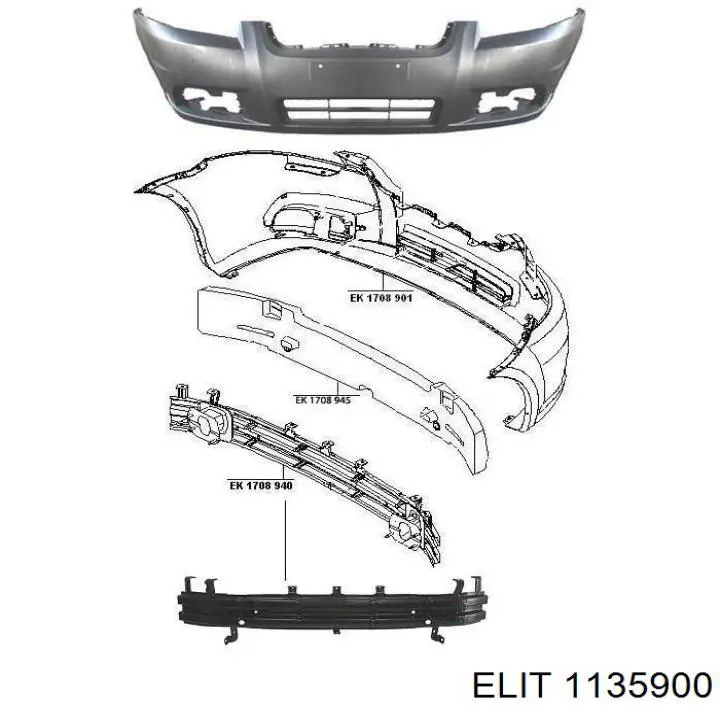 Купить Передний бампер Шевроле Авео II T250, T255
