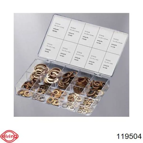 Прокладка пробки поддона двигателя Elring 119504 цена, от 0.20 USD