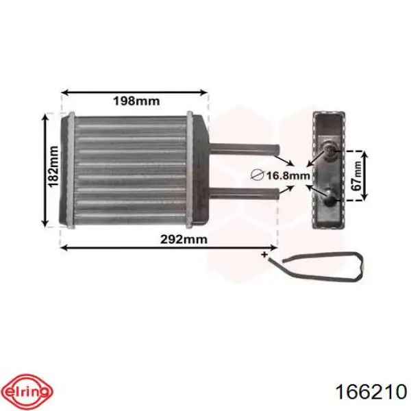 166210 Elring  Прокладка впускного коллектора