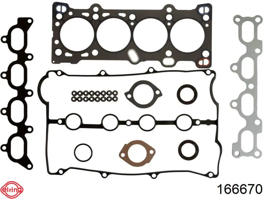 Верхний комплект прокладок двигателя 166670 Elring