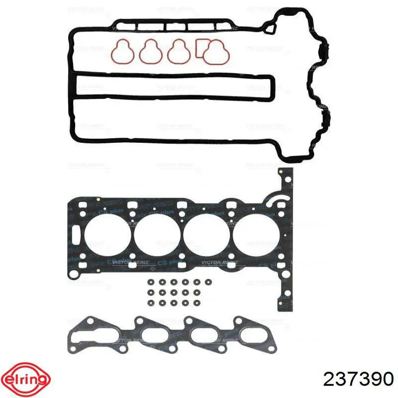 Верхний комплект прокладок двигателя 237390 Elring