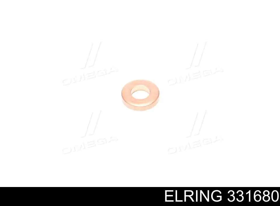 Кольцо (шайба) форсунки инжектора посадочное Elring 331680