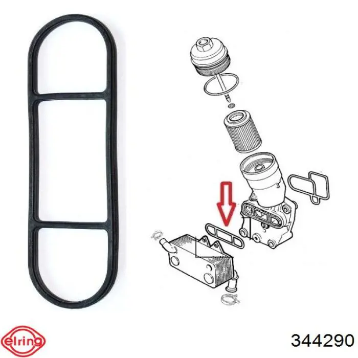 Прокладка адаптера масляного холодильника 344290 Elring