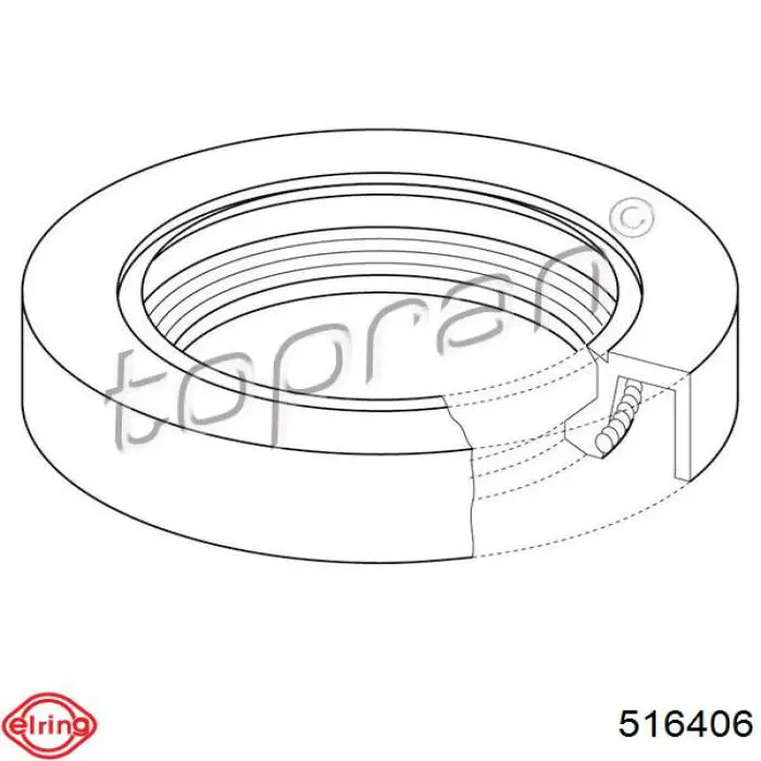 Сальник двигателя распредвала Elring 516406 цена, от 10.18 USD