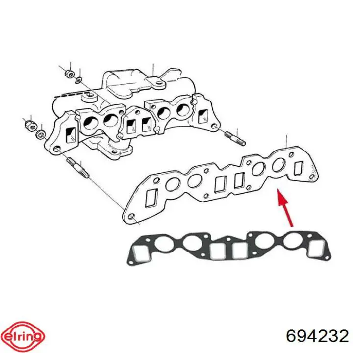 989761 Volvo  Прокладка впускного коллектора