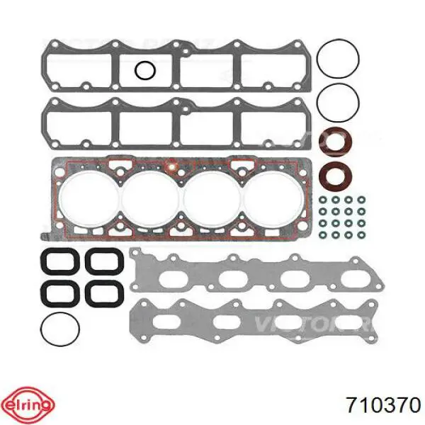 Верхний комплект прокладок двигателя 710370 Elring