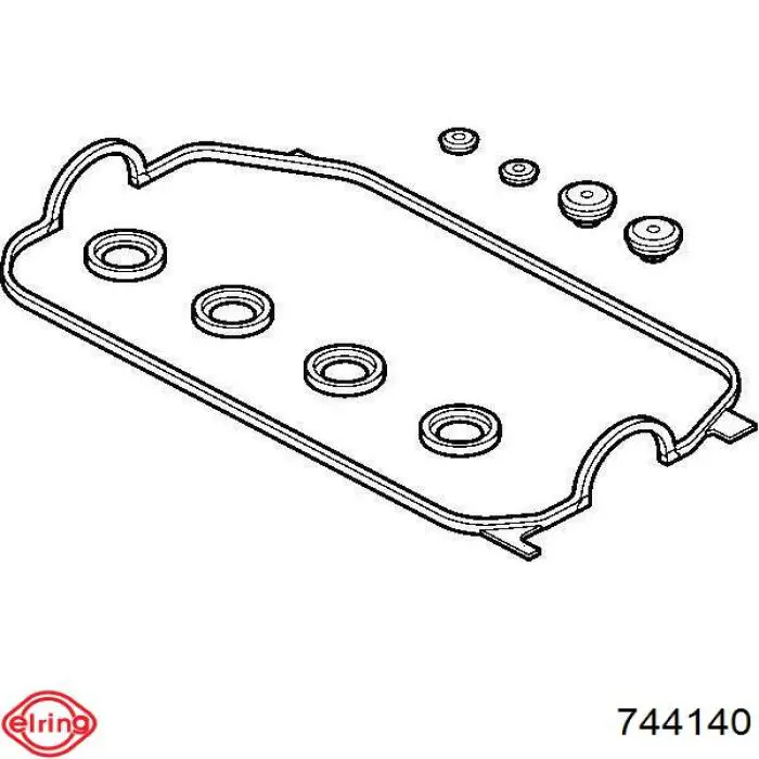 Комплект прокладок крышки клапанов 744140 Elring