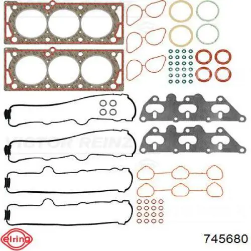 Верхний комплект прокладок двигателя 745680 Elring