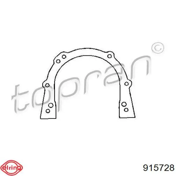 Прокладка колінвалу двигуна, задня 915728 Elring