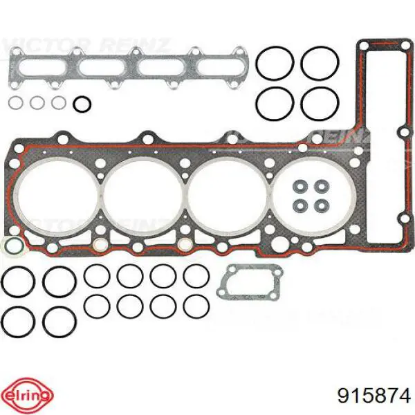 915.874 Elring комплект прокладок двигателя верхний