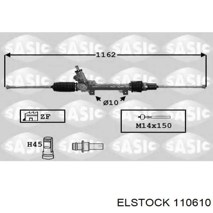 Реечный рулевой механизм Elstock 110610 цена, от 74.95 USD