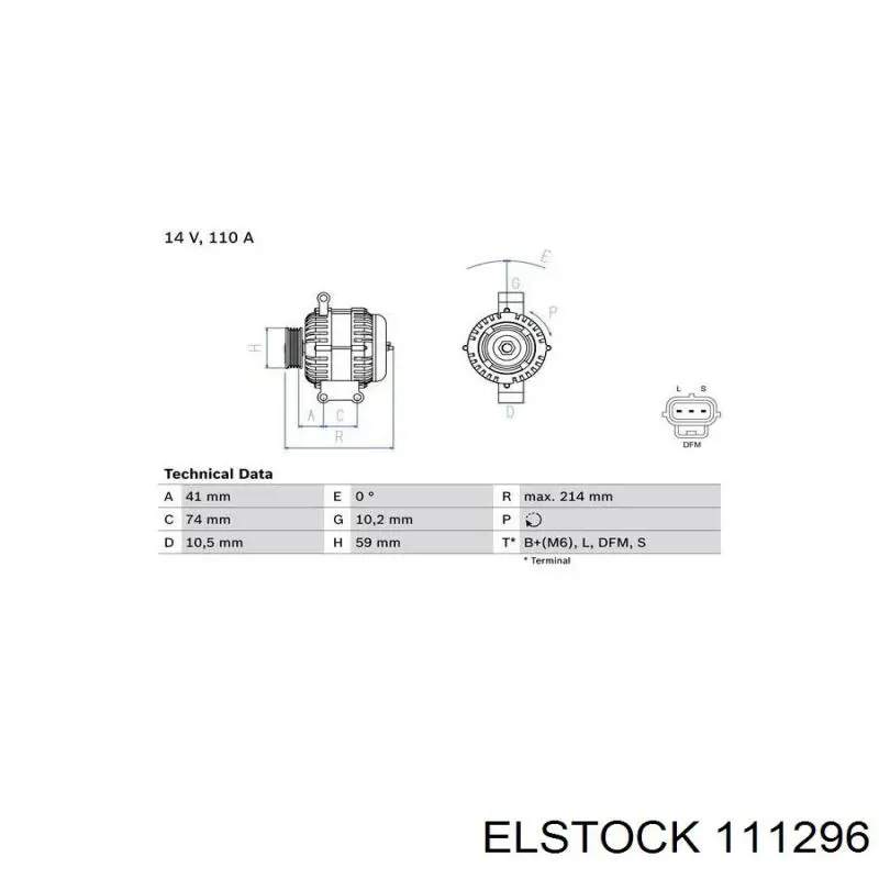 11-1296 Elstock рулевая рейка