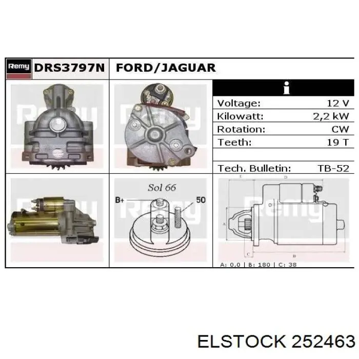 Стартер Elstock 252463 цена, от 96.80 USD