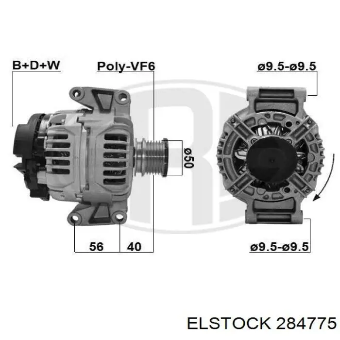 Автомобильный генератор Elstock 284775 цена, от 143.07 USD