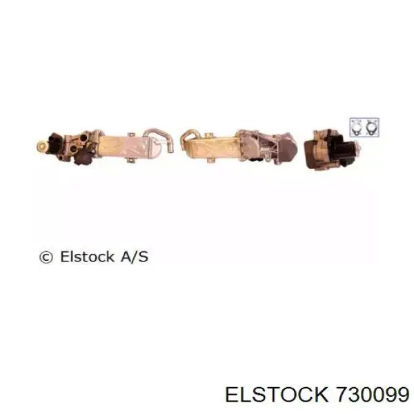 Радиатор системы EGR рециркуляции выхлопных газов Elstock 730099